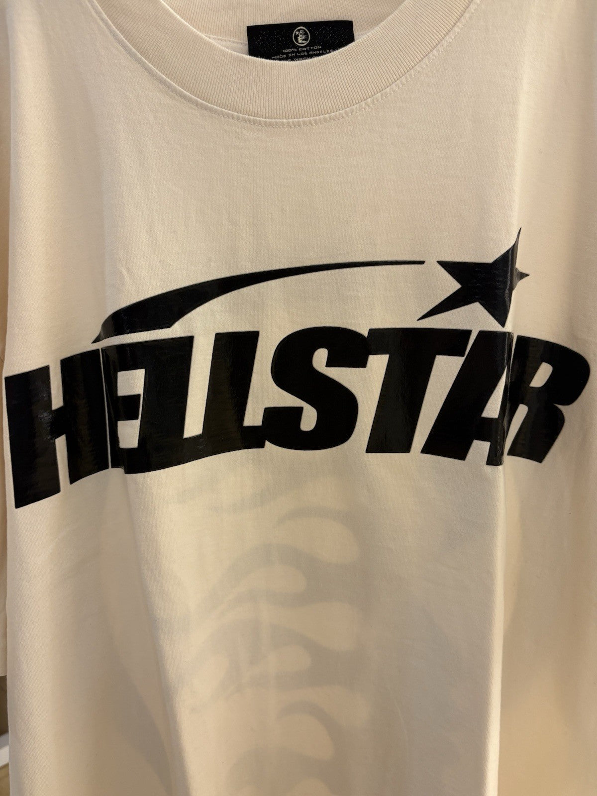 Hellstar Classic T-shirt White/Black (Gel Print) Size XXL