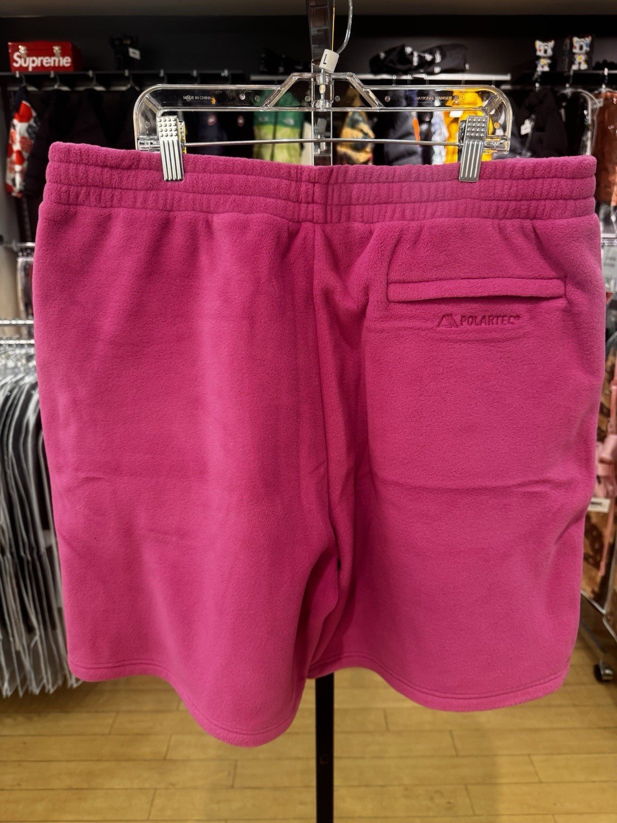 Supreme Polartec Shorts Pink Size L
