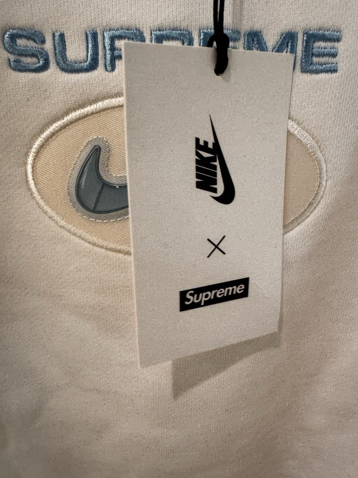 NWT Supreme x Nike Jewel Crewneck White  Pullover Sweater Size M