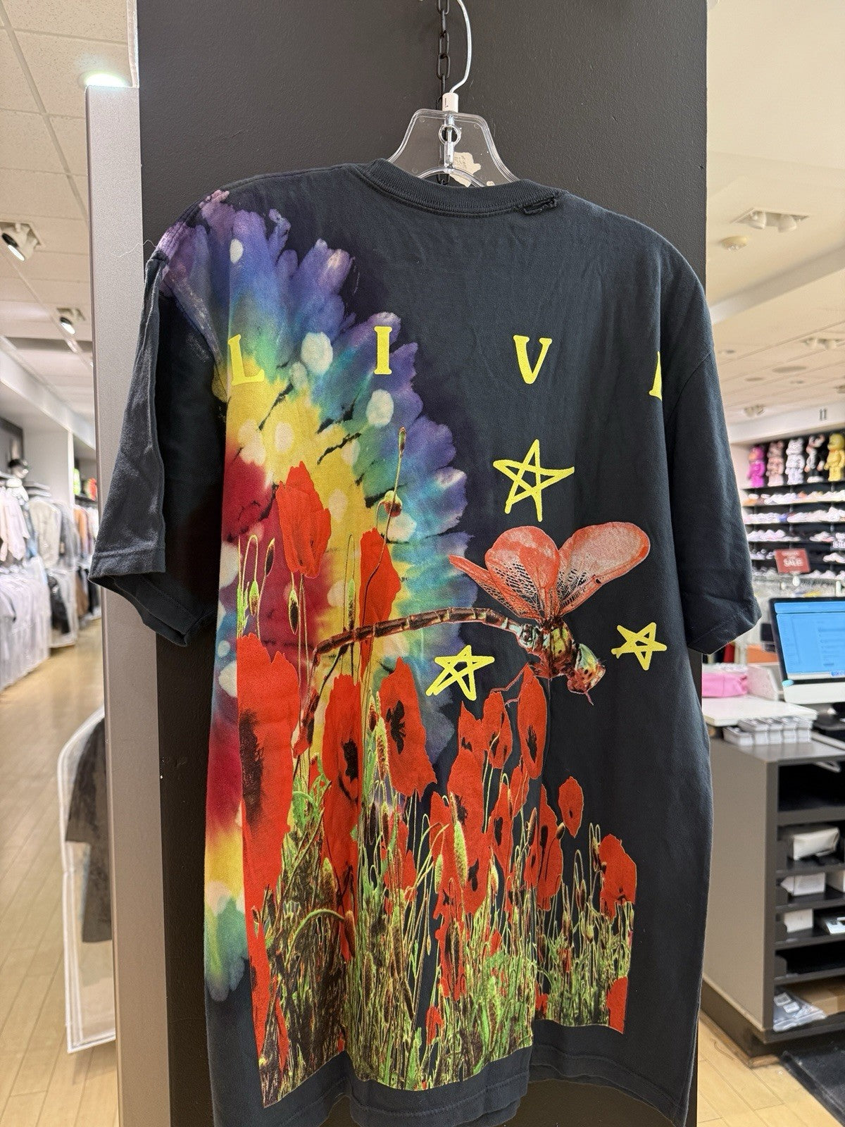 Travis Scott Astroworld 2019 Tour Tee Tye Dye Sz L DEFECT