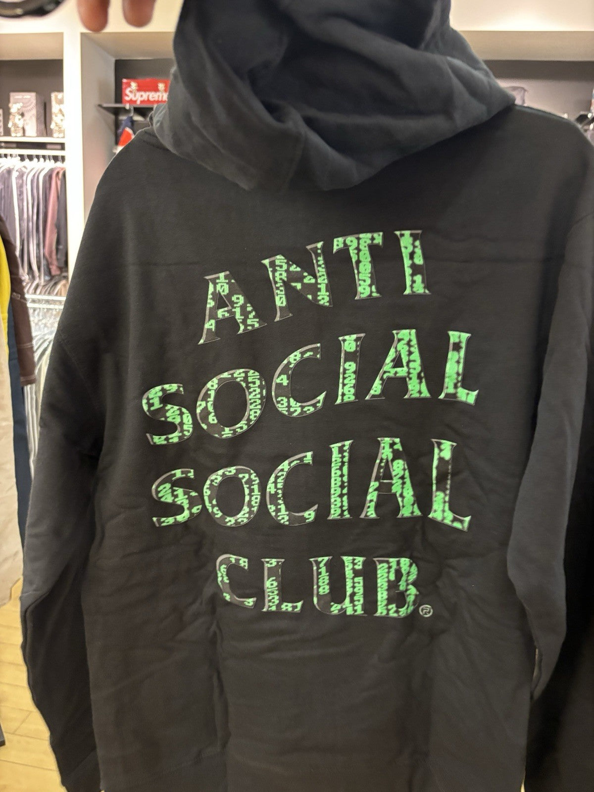 Anti Social Social Glitch Hoodie SZ S