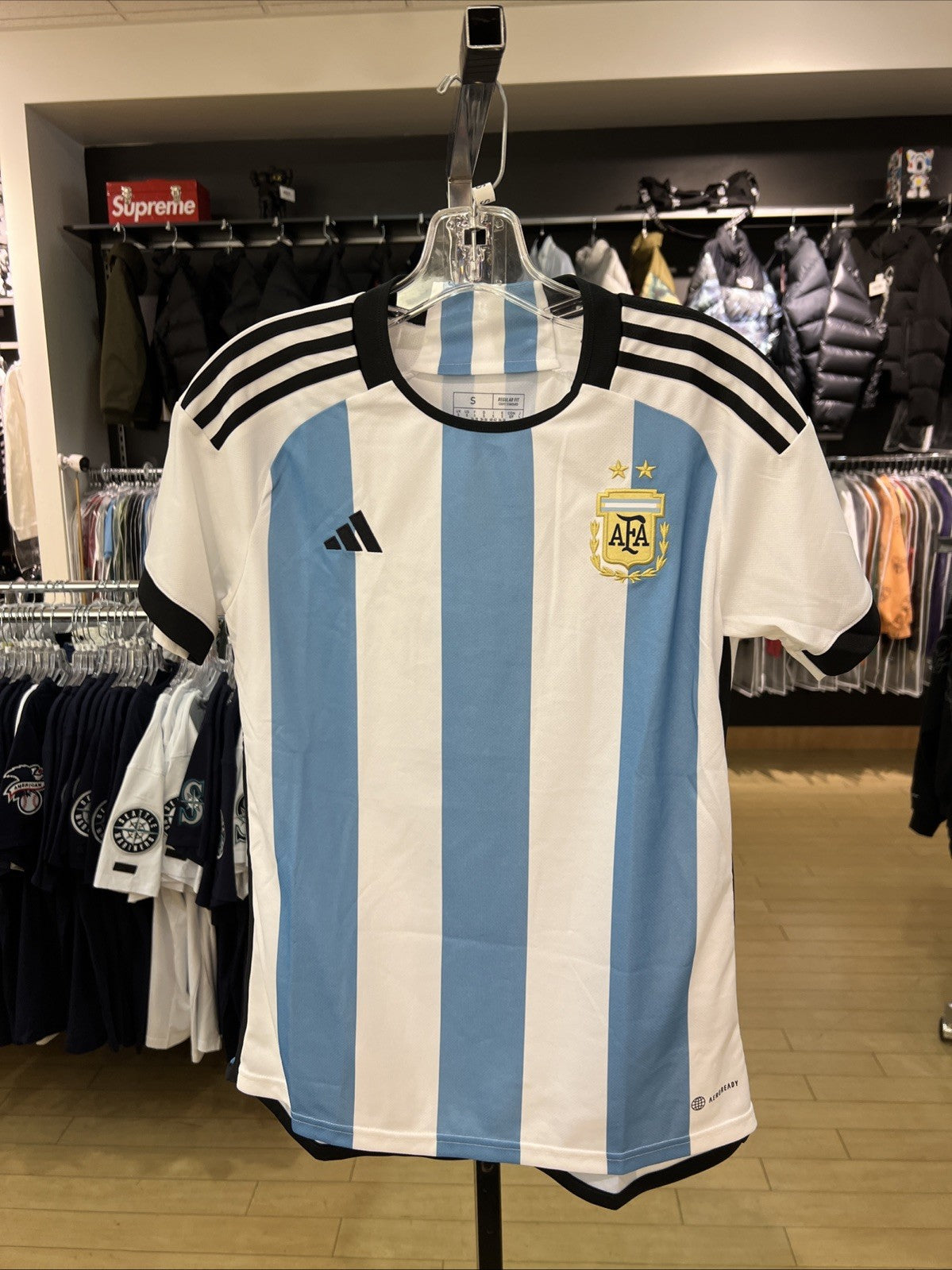 adidas Argentina 2022 Home Jersey White/Light Blue Women’s Sz S