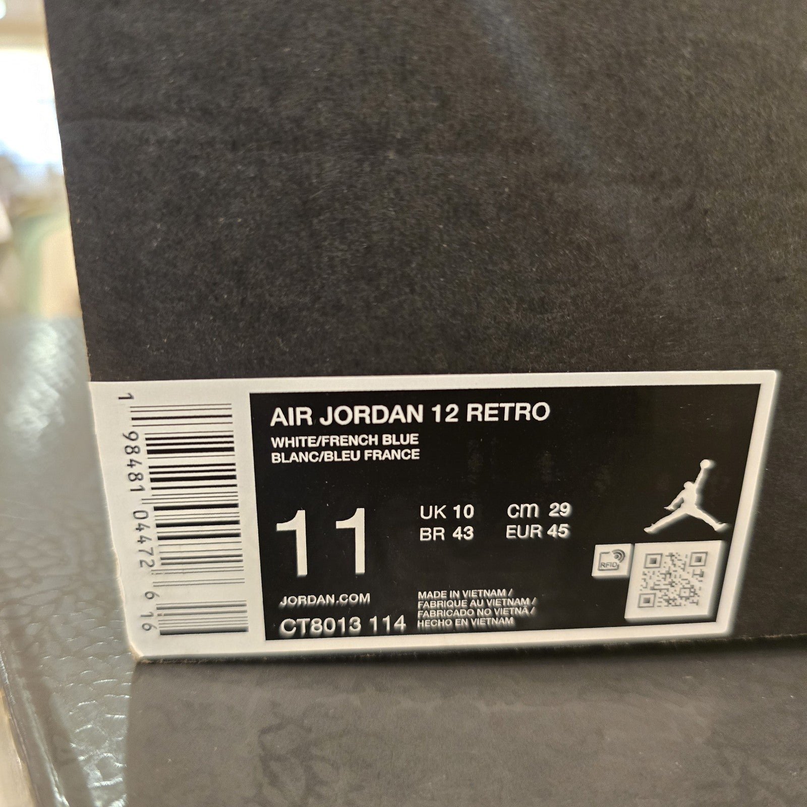 Size 11 - Air Jordan 12 Retro 2025 French Blue
