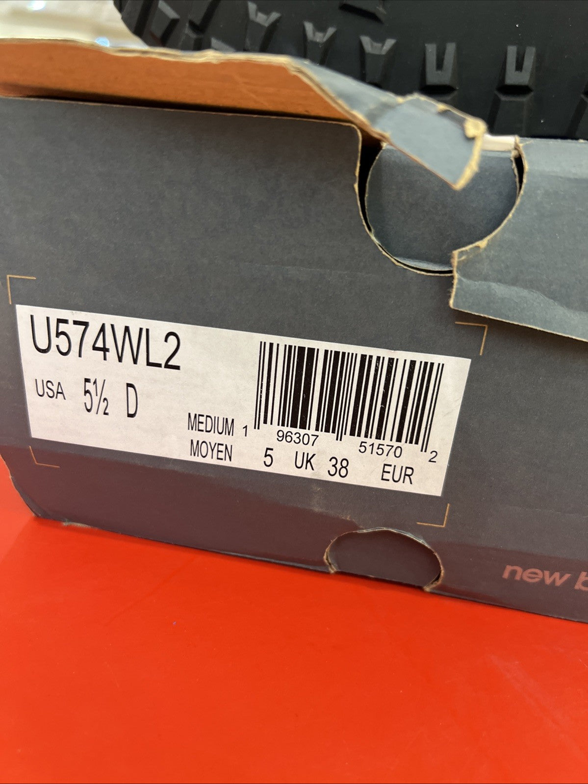 New Blance 574 Blue White U574WL2 Athletic Sneakers Size 5.5