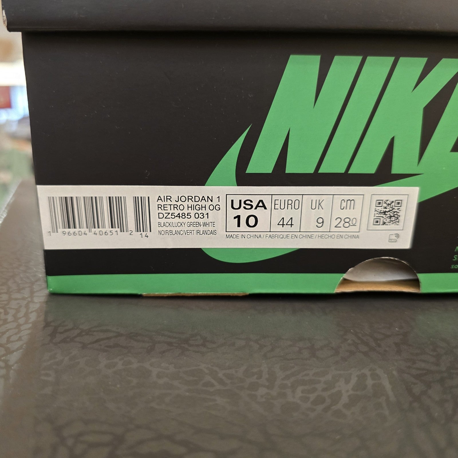 Size 10 - Air Jordan 1 Retro OG High Lucky Green