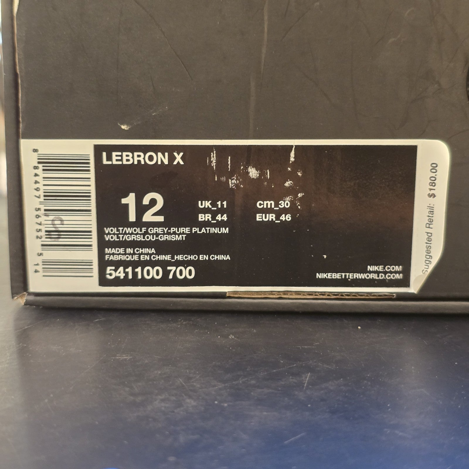 Size 12 - Nike LeBron 10 Volt - 541100-700
