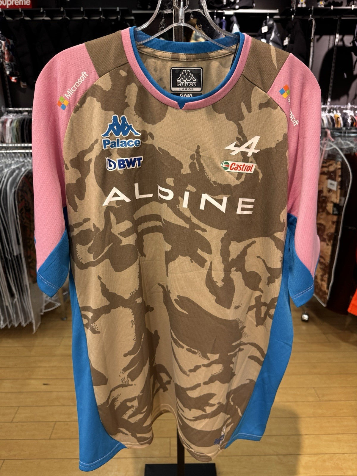 Palace X Kappa For Alpine Driver Jersey Desert Camo Size L