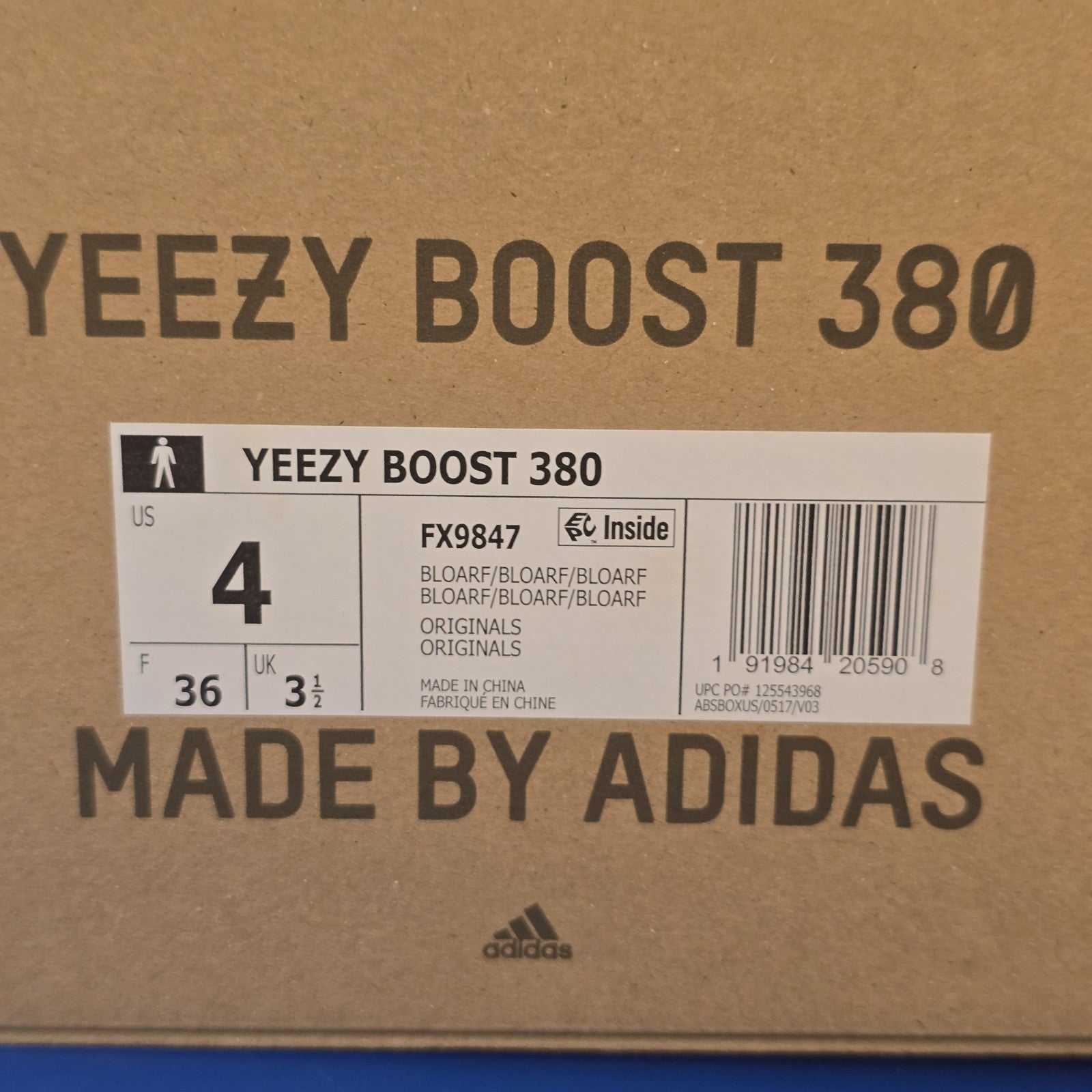 Size 4 - adidas Yeezy Boost 380 Blue Oat Reflective