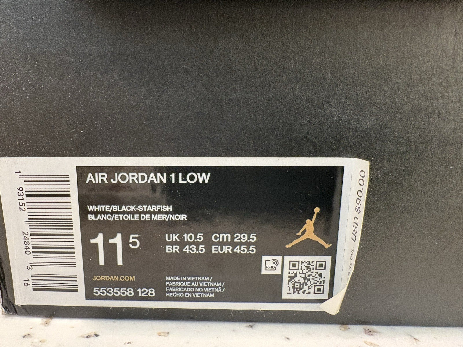 Jordan 1 Low Shattered Backboard Size 11.5 DEFECT