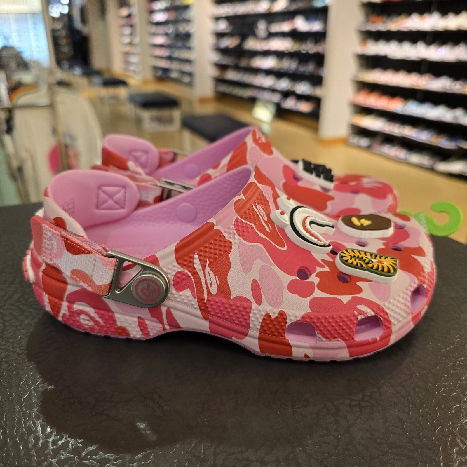 Size 2 - Bape X Crocs Classic Kids Clog Pink