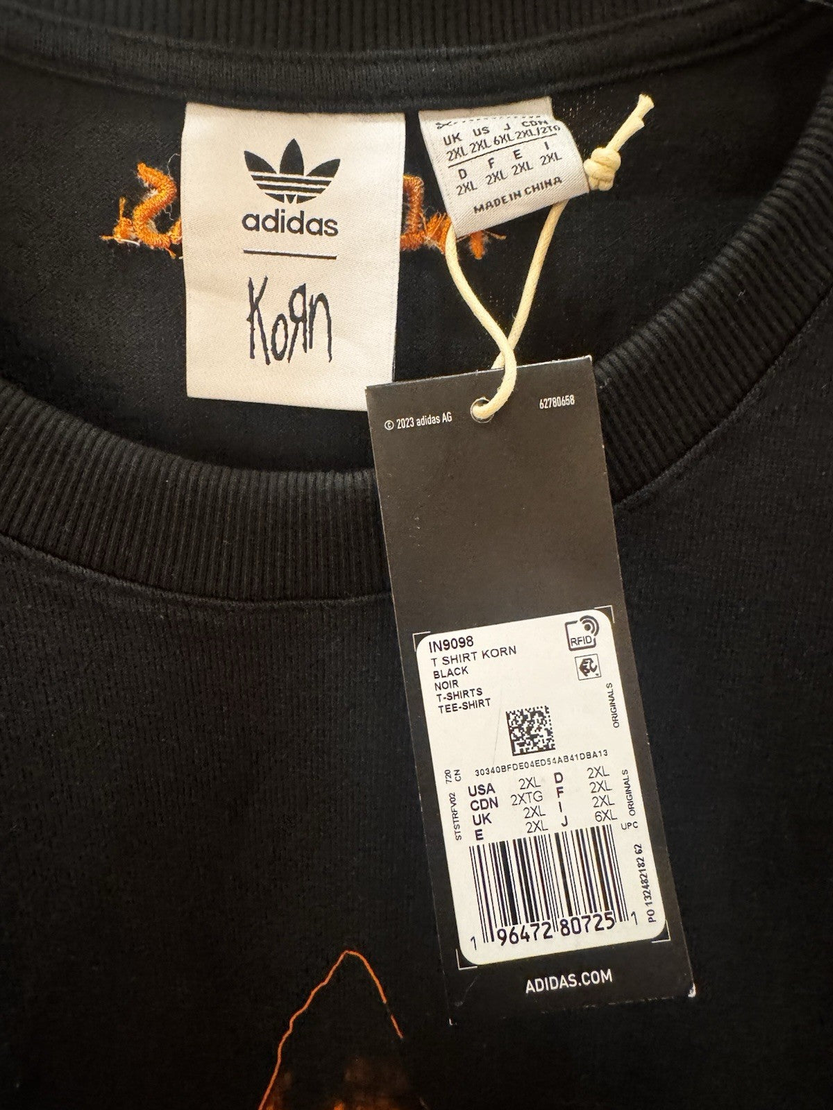Adidas X Korn Shirt Black Size XXL