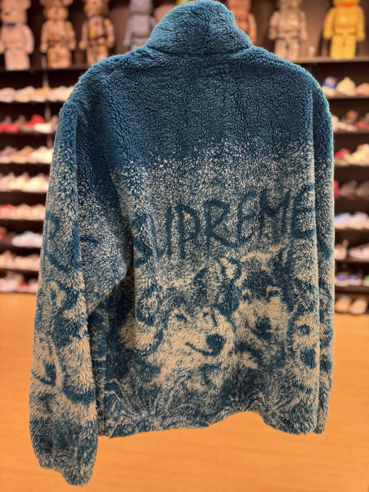 Supreme Wolf Fleece Jacket Dark Teal Size Medium