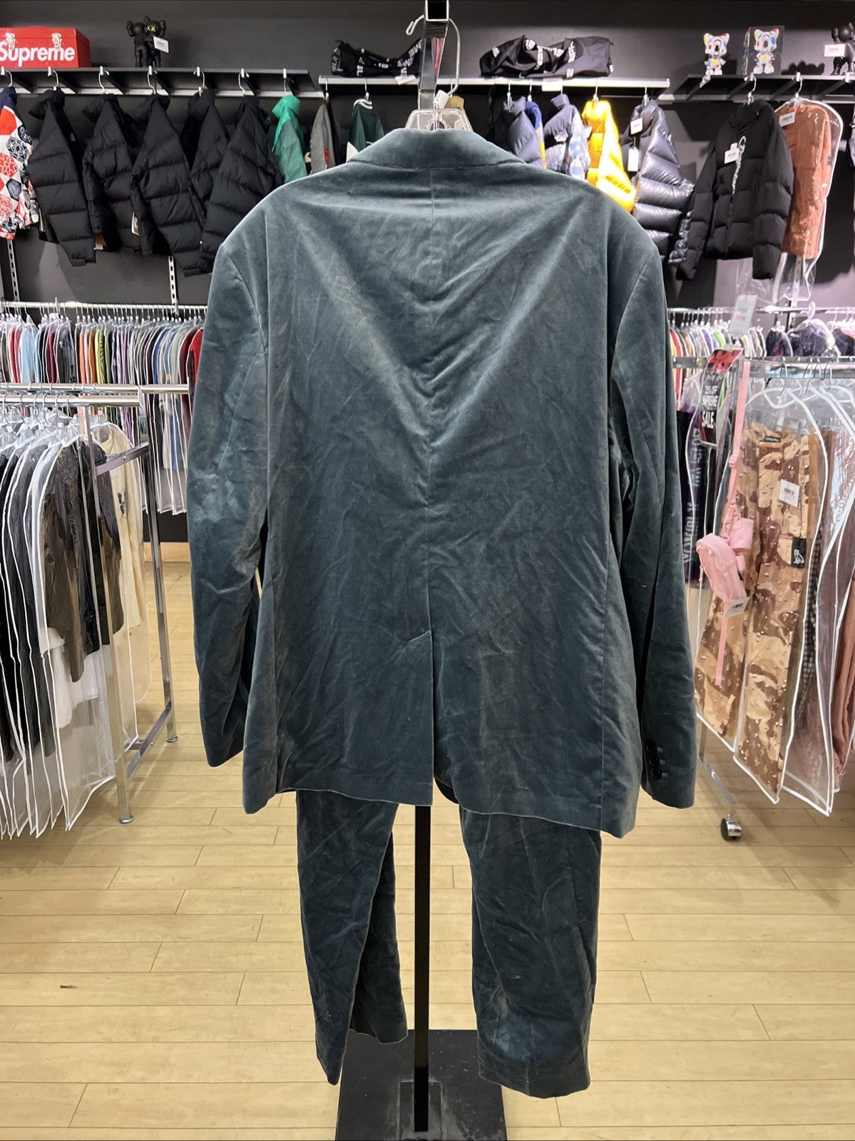 Supreme Velvet Suit Slate Sz L