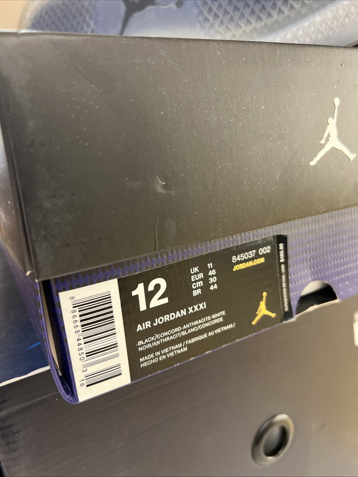 Air Jordan 31 Space Jam Black Blue Basketball Shoes Size 12 USED