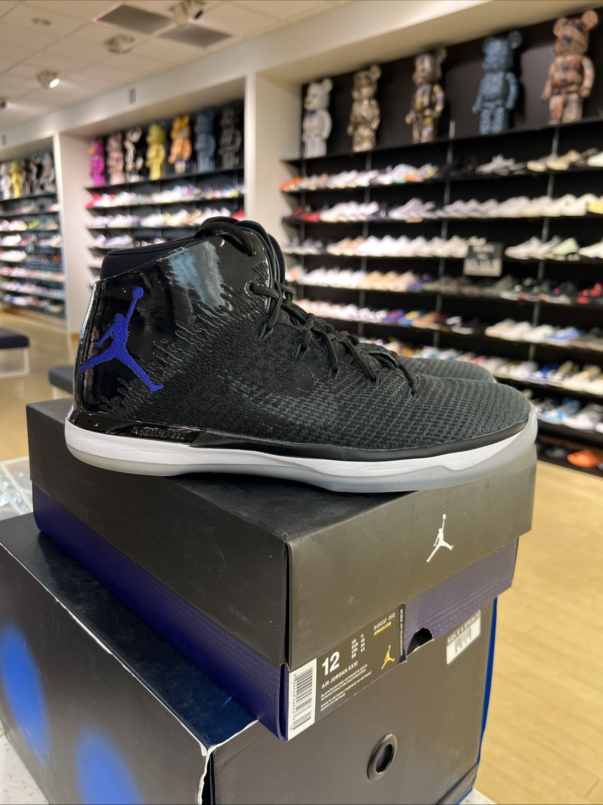 Air Jordan 31 Space Jam Black Blue Basketball Shoes Size 12 USED