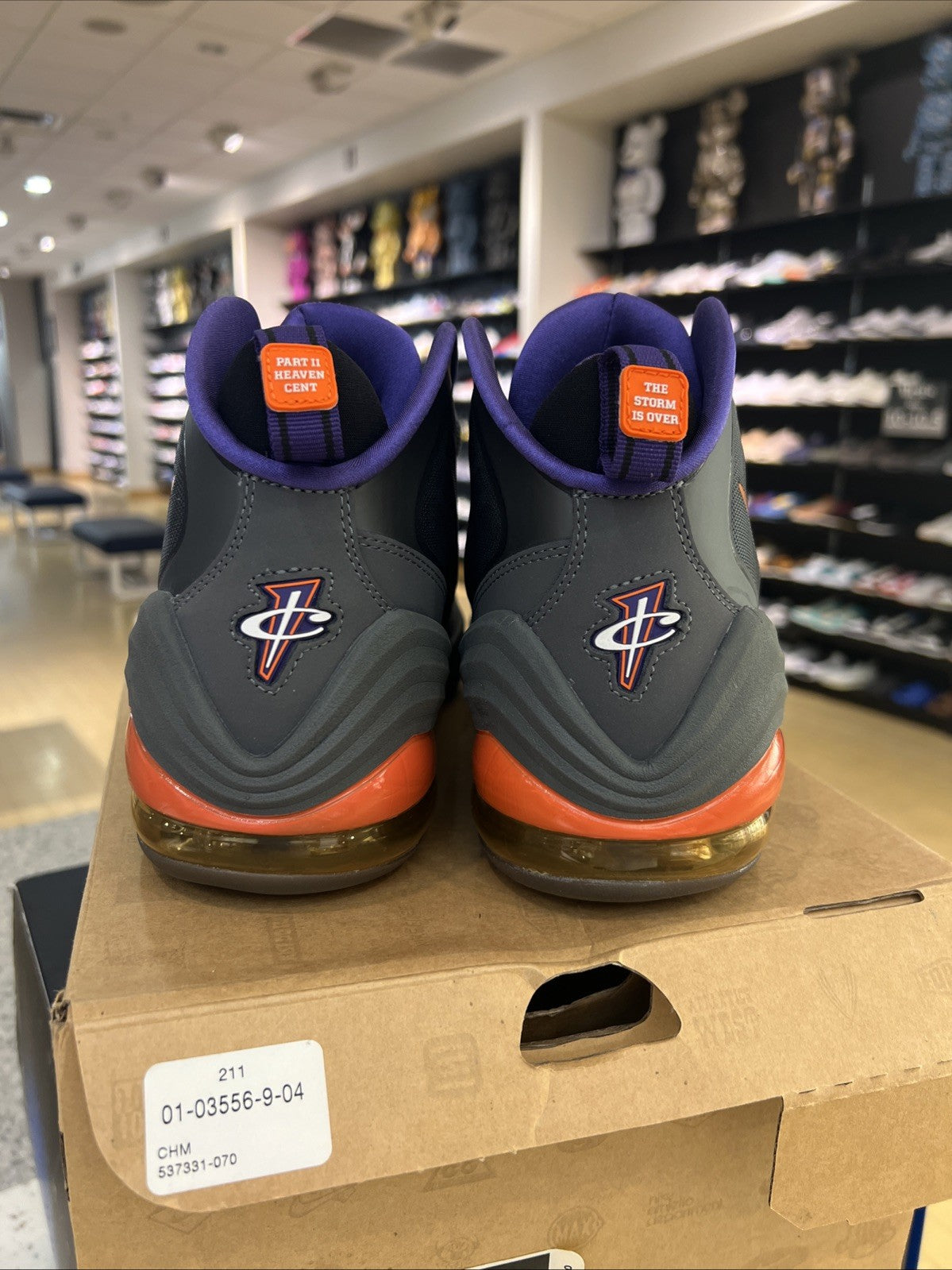 Nike Air Penny 5 Phoenix Suns 2012 / Grey Black Purple Sz 12