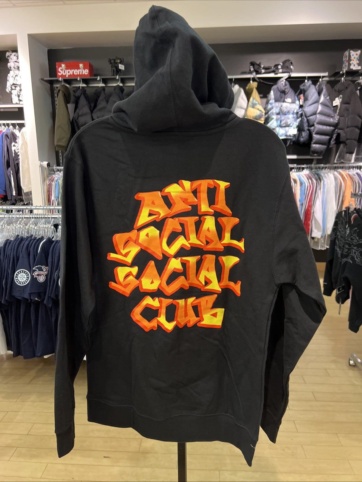 Anti Social Social Club Low Brow Hoodie Black Sz S