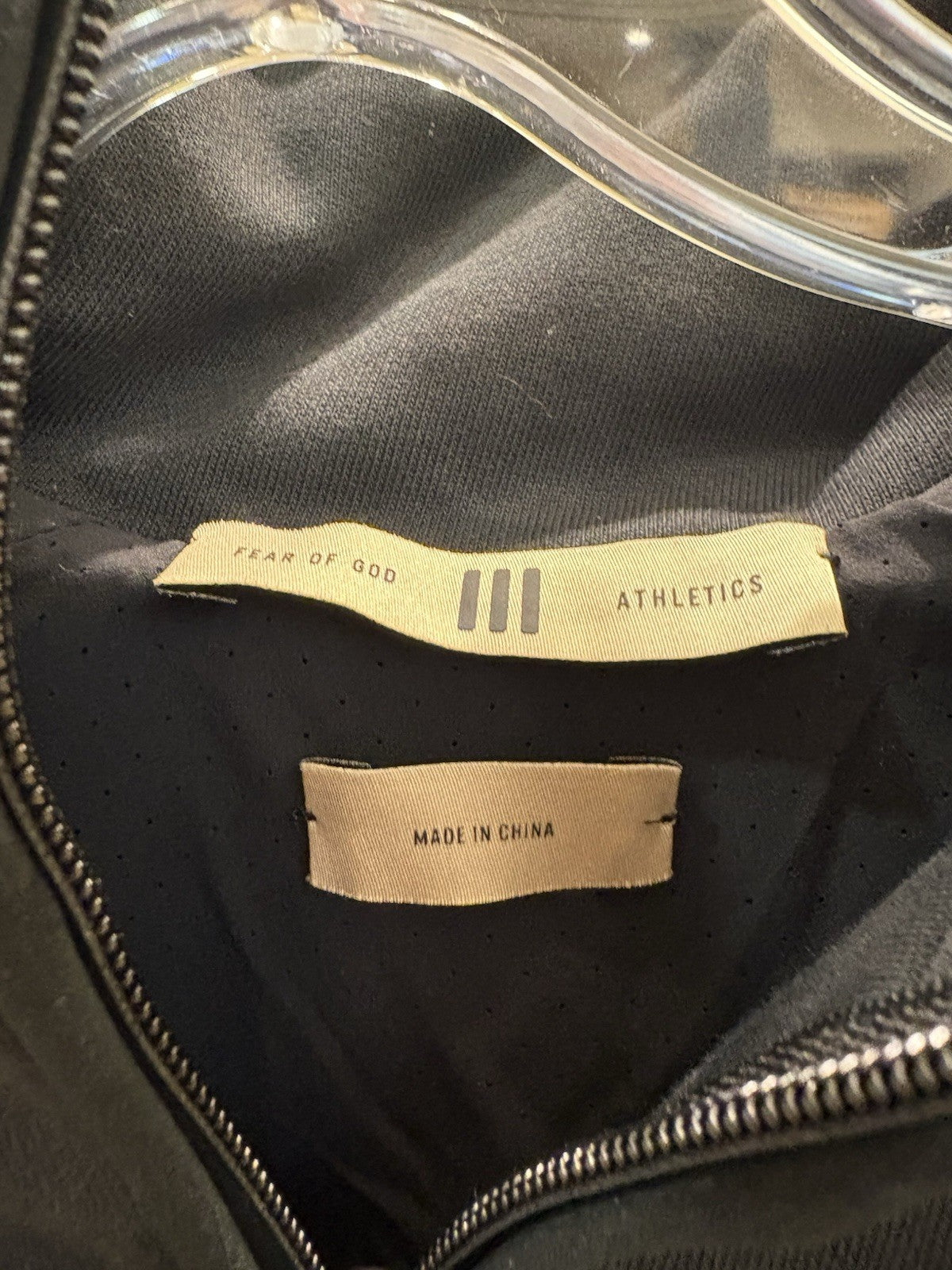 Fear of God Athletics Heavy Fleece Track Jacket Black Size Xs 