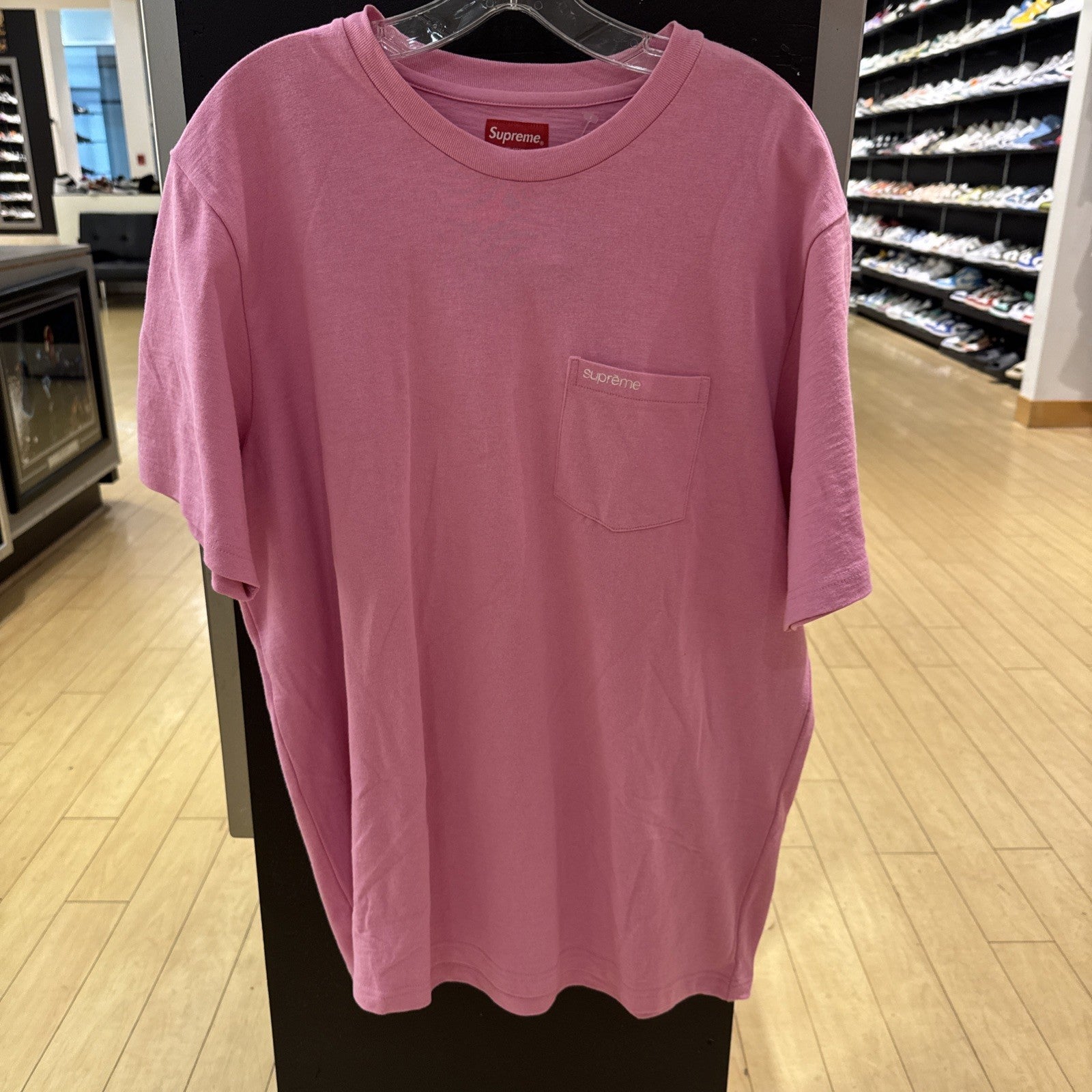 Supreme S/S Pocket Tee Bright Pink SZ XL