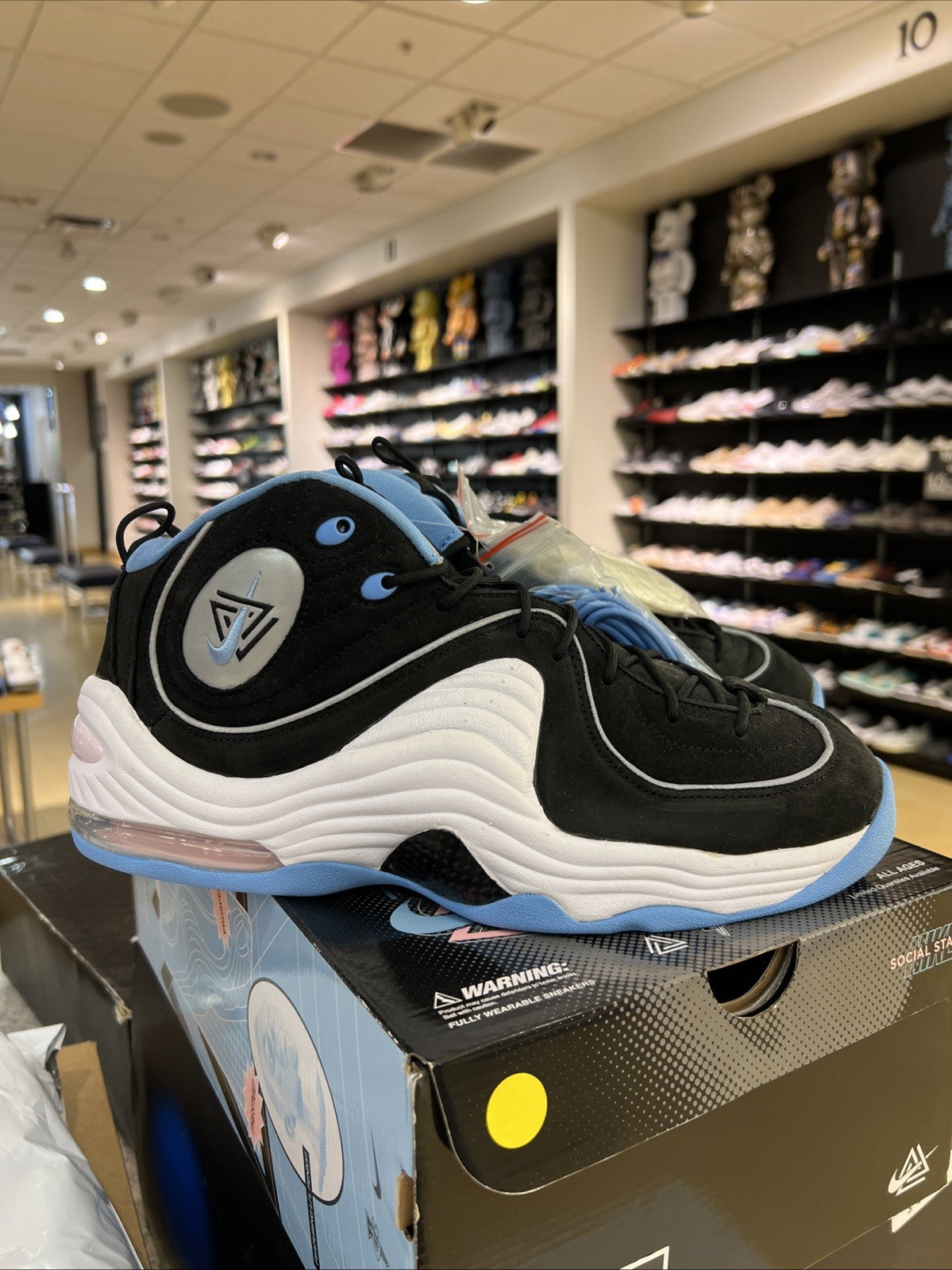 Nike Air Penny 2 Social Status Playground Black Size 12 USED