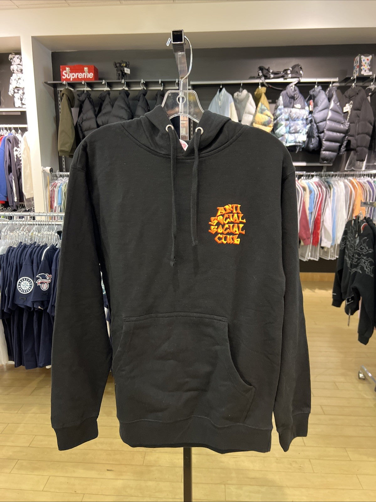 Anti Social Social Club Low Brow Hoodie Black Sz S