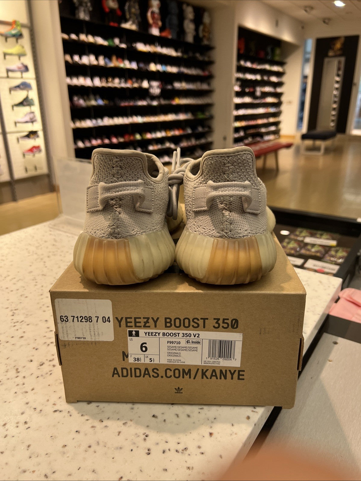 Adidas Yeezy Boost 350 V2 Sesame F99710 Sz 6 USED