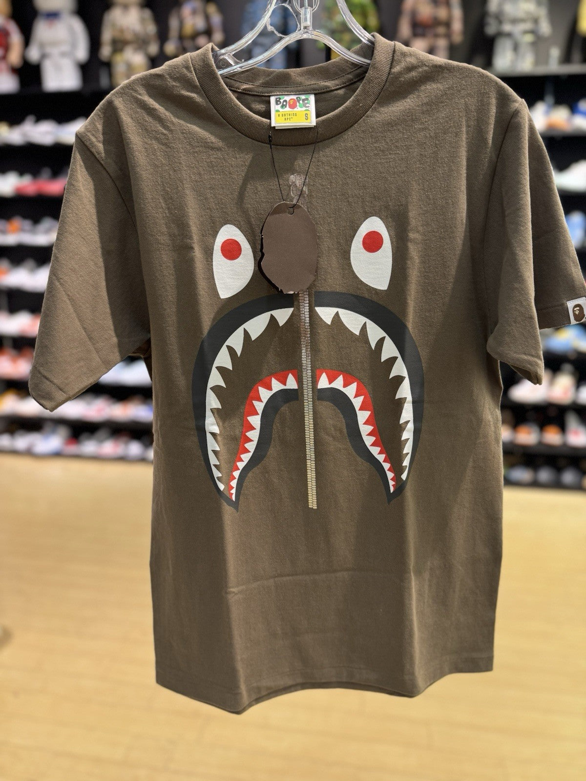 Bape Shark Tee FW25 Beige Size Small