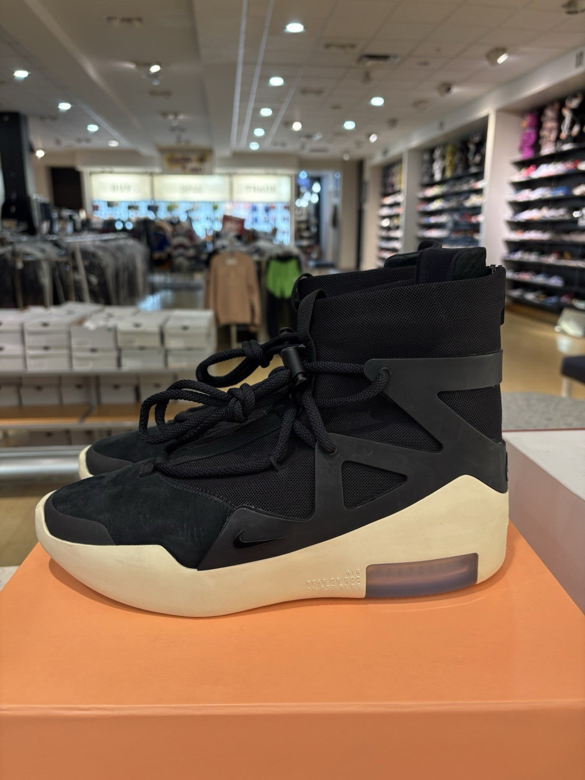 Nike Air Fear Of God 1 Black Size 8.5 DEFECT
