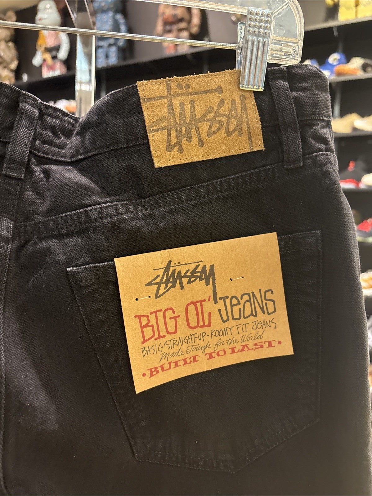 Stussy Big Ol Jean Washed Canvas Black