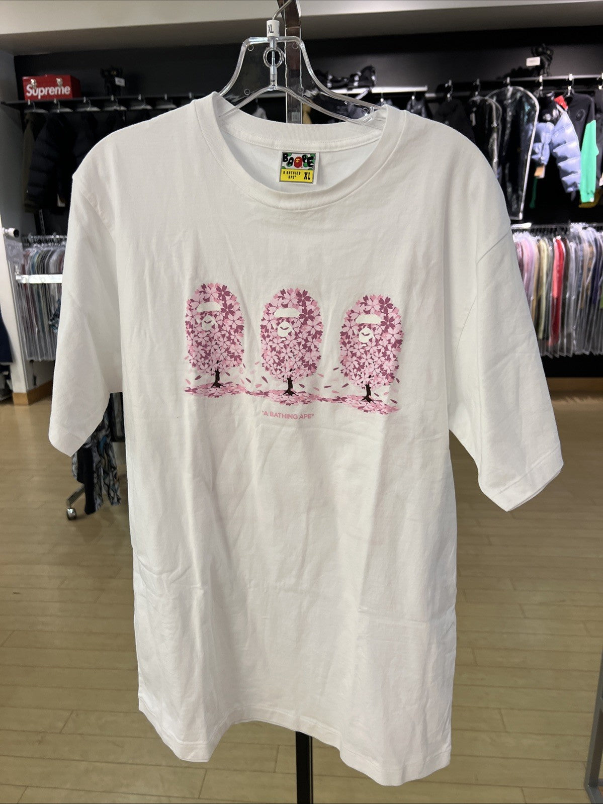 A Bathing Ape Sakura Tree T Shirt White Sz XL