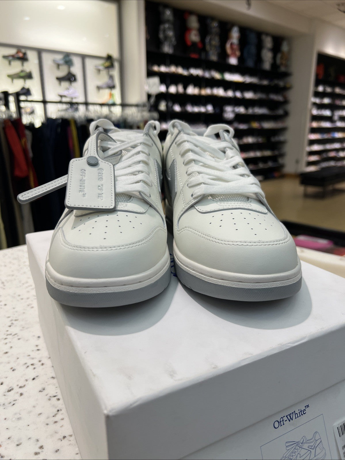 Off-White Out Of Office Low Top Sneaker White Grey Sz 9