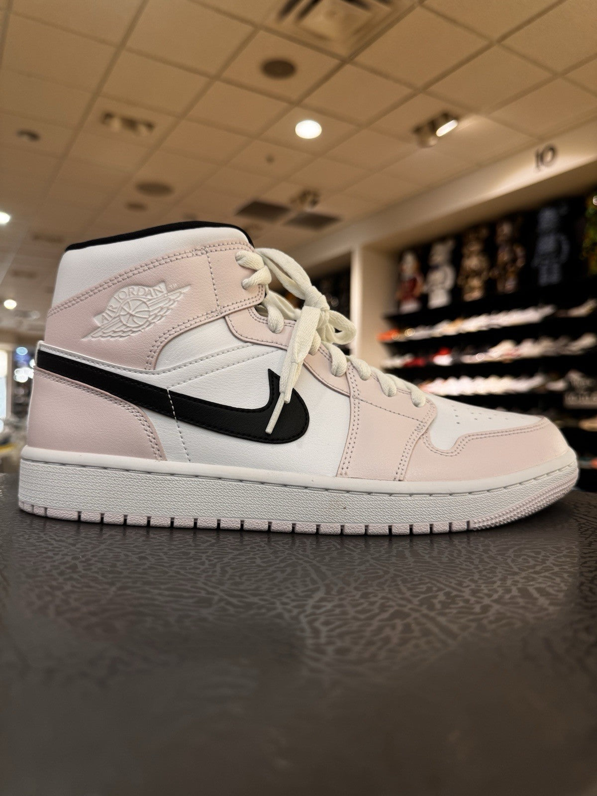 Air Jordan 1 Mid Barely Rose Womens Size 11