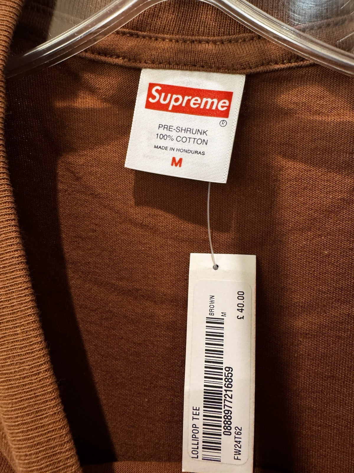 Supreme Lollipop Tee Brown Size M