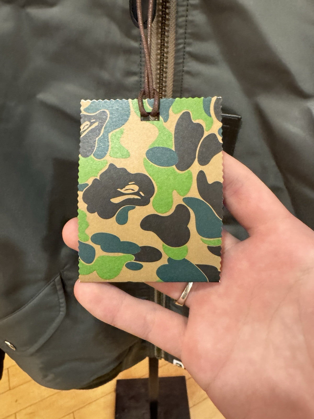 A Bathing Ape Shark WGM MA-1 Flight Jacket Size M Green