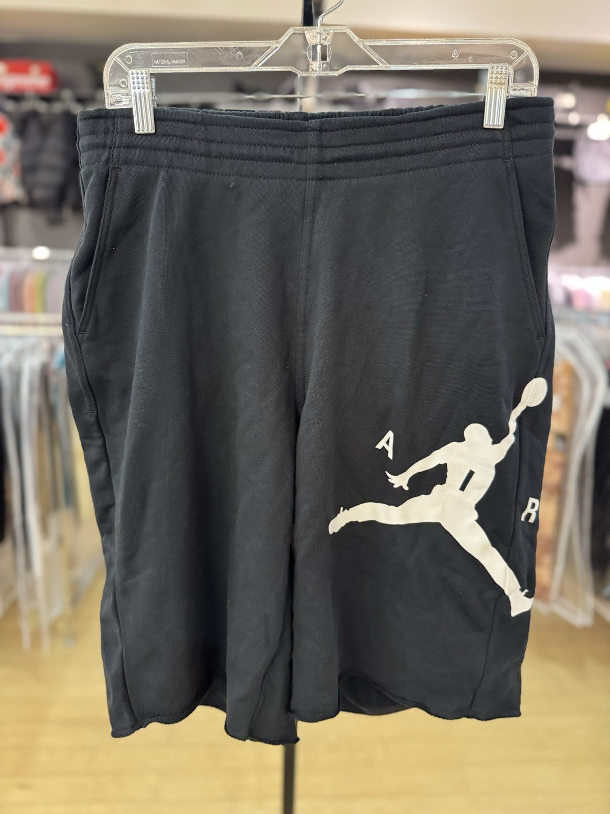 Air Jordan Jumpman Black Elastic Waist Performance Men's Sweat Shorts Size XL