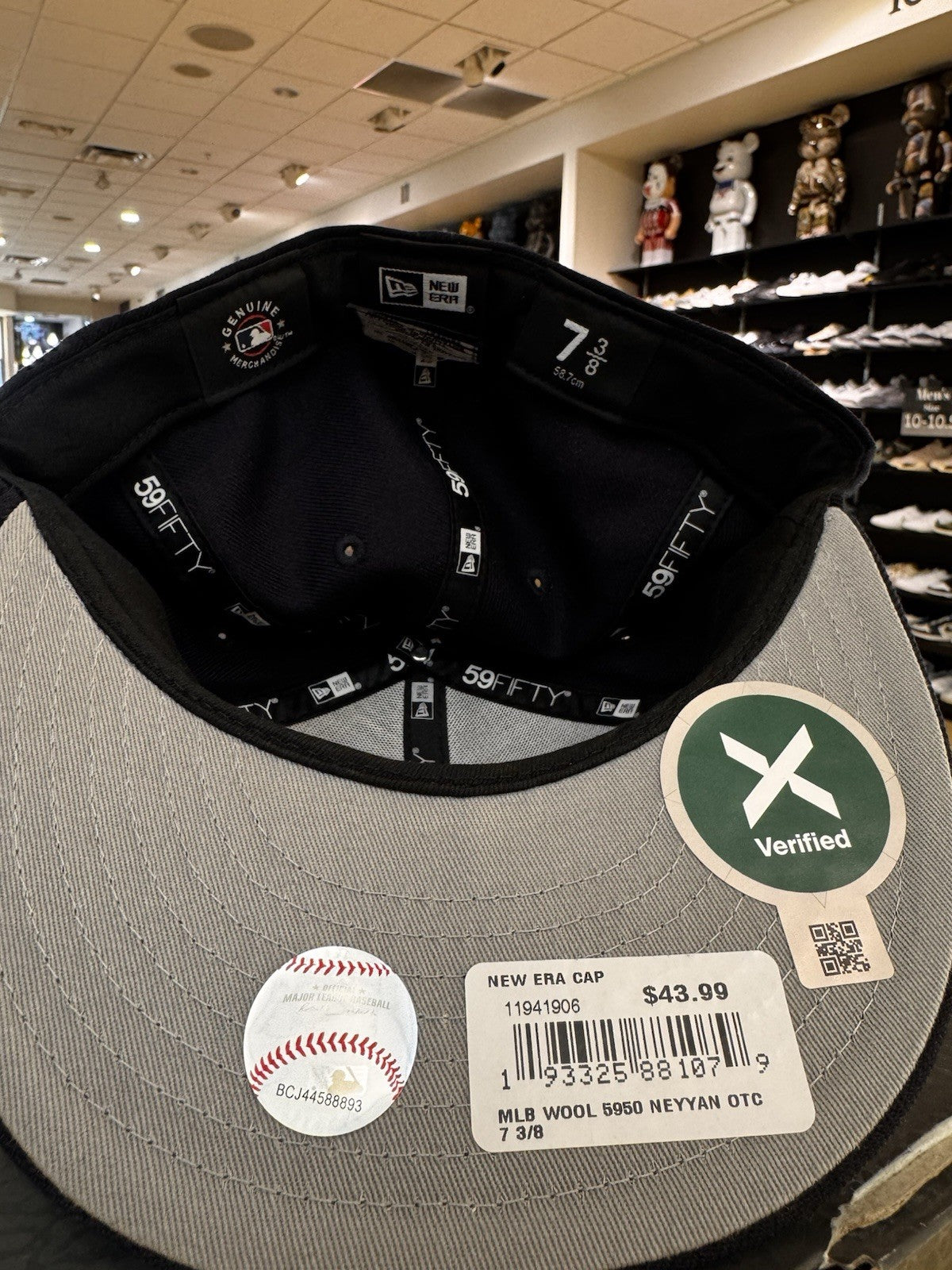 New Era MLB Wool 5950 Yankees Hat 7 3/8