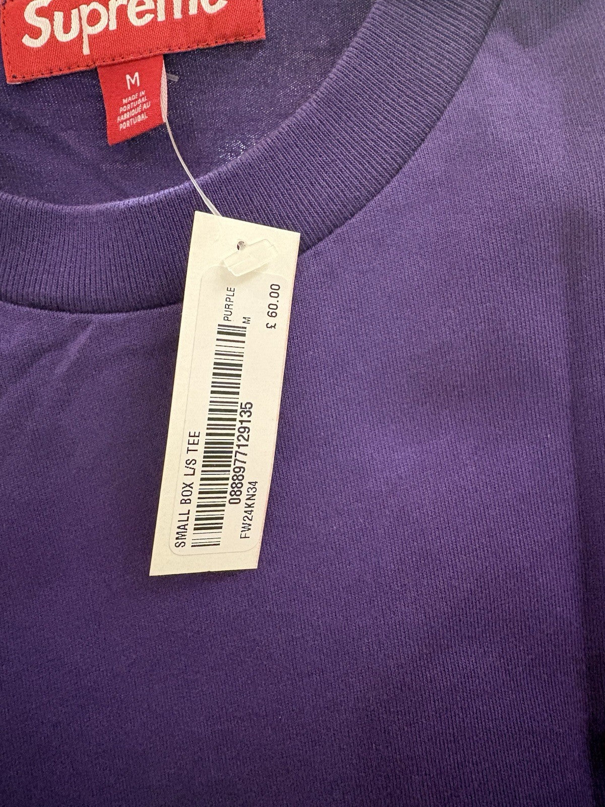 Supreme Small Box L/S Tee (SS22) Purple
