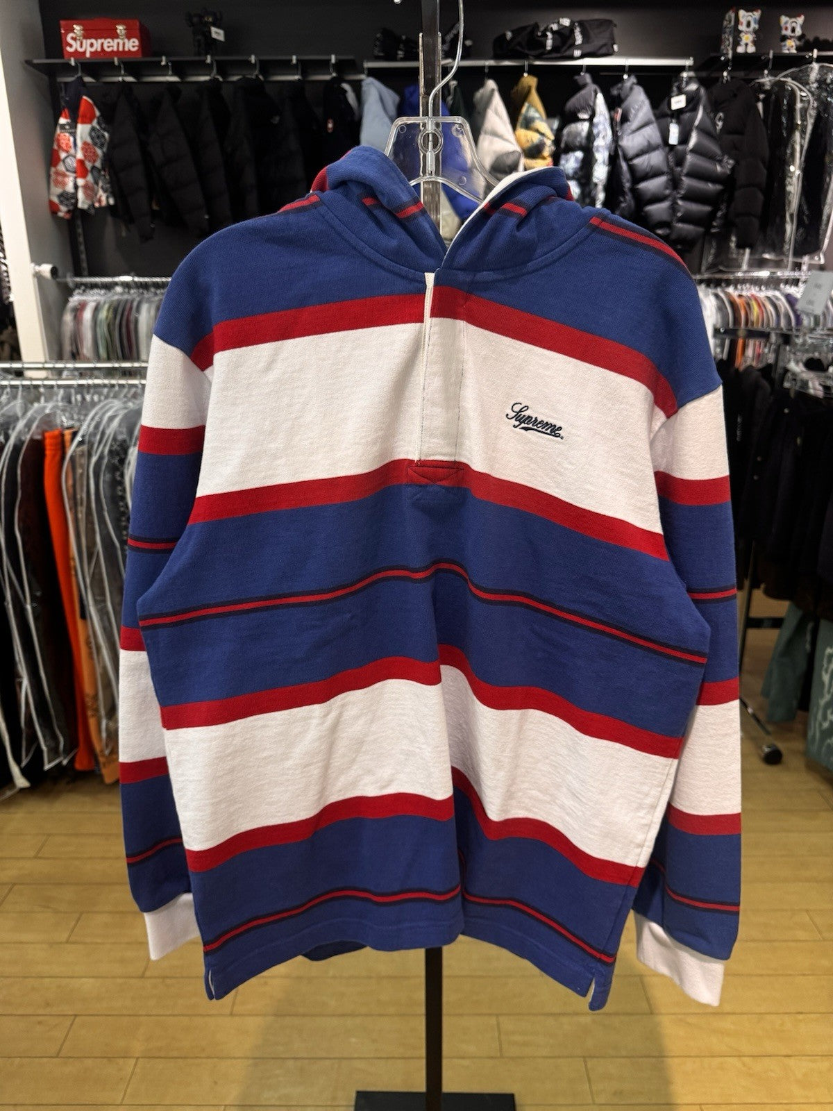 Supreme Hooded Rugby Top Royal Size M