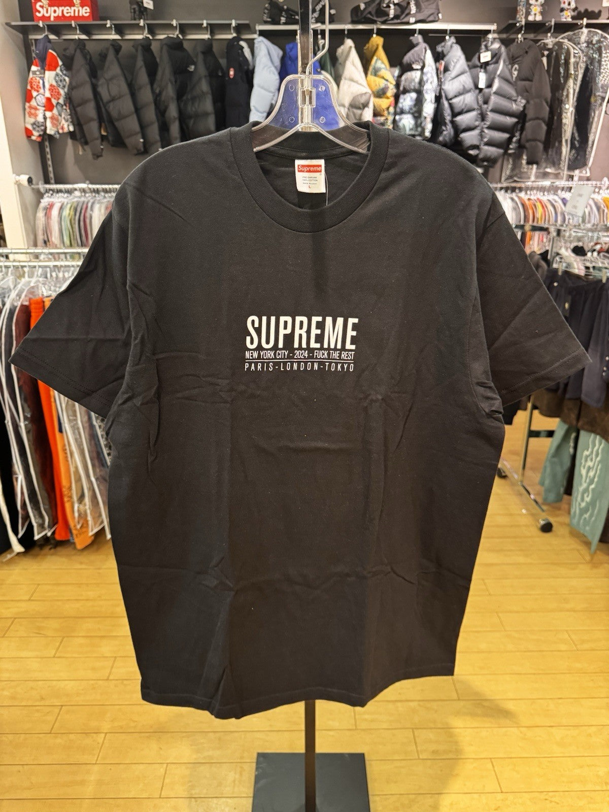 Supreme Paris Tee Black Size L