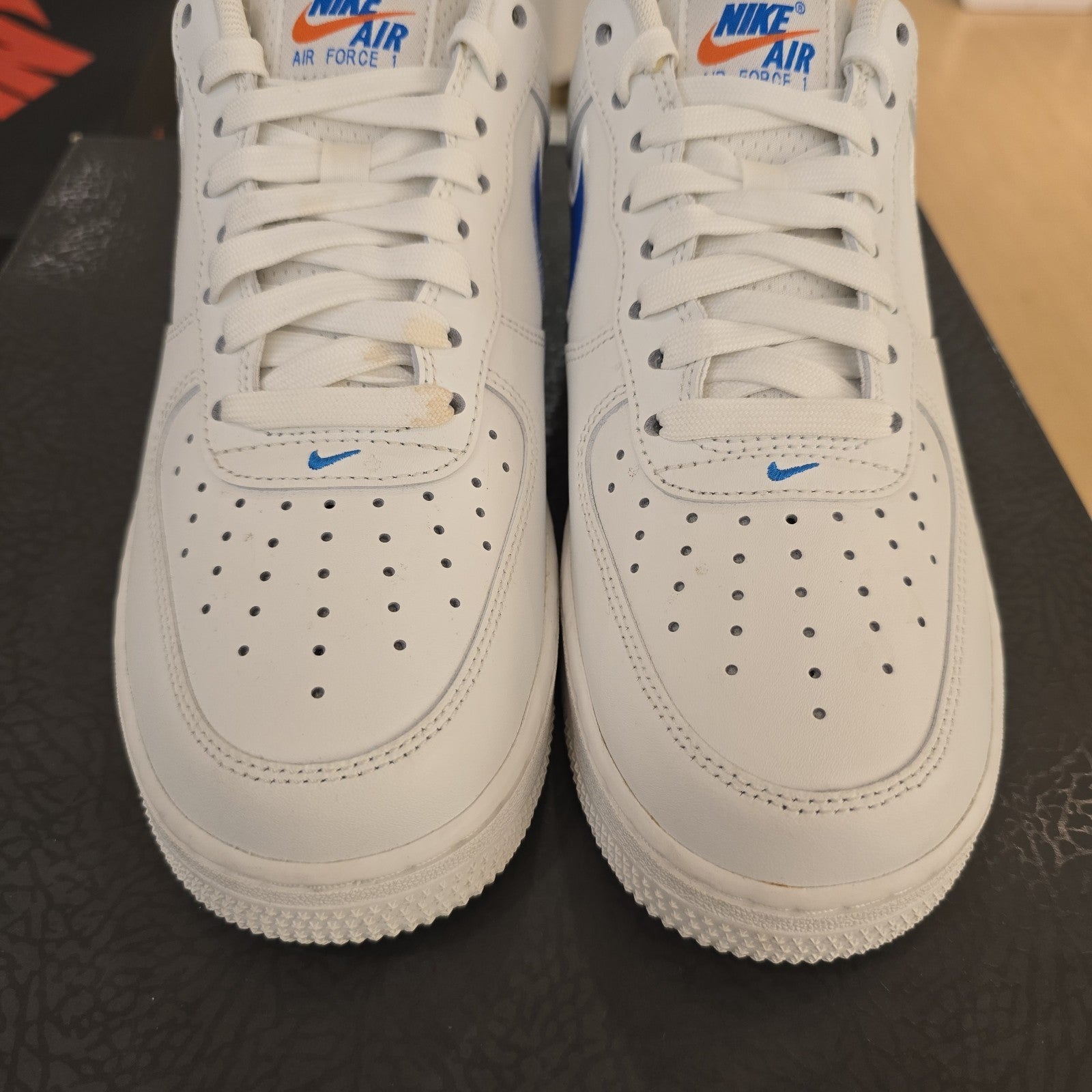 Size 7.5 - Nike Air Force 1 '07 Blue Label White Photo Blue