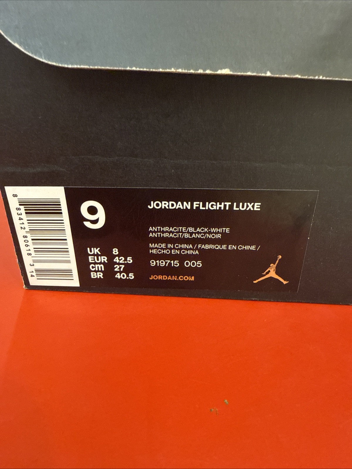 Size 9 - Jordan Flight Luxe Black/White