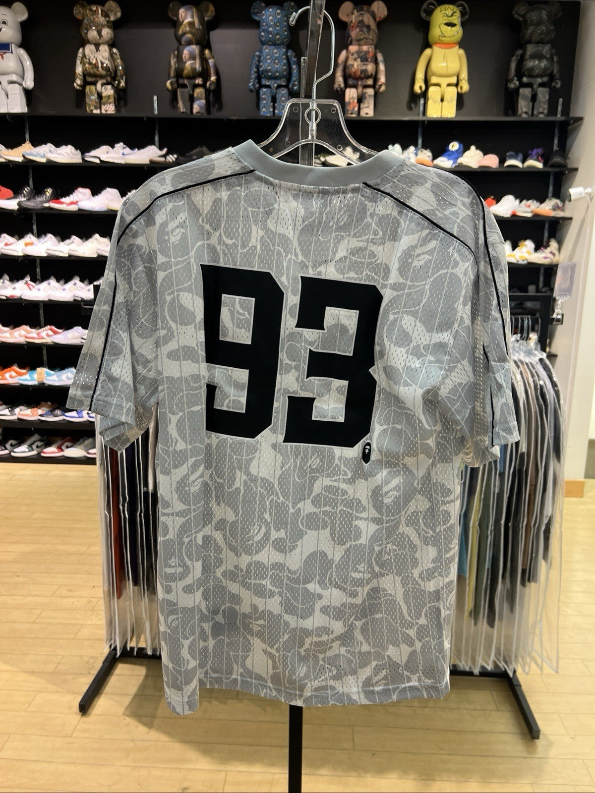 Bathing Ape Jersey White Grey Size S