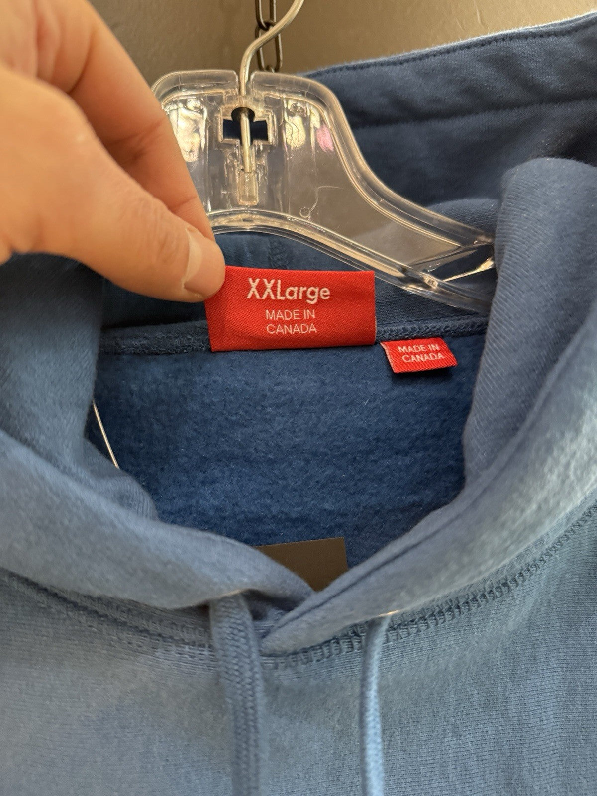 Supreme Box Logo Hooded Sweatshirt Blue Sz XXL