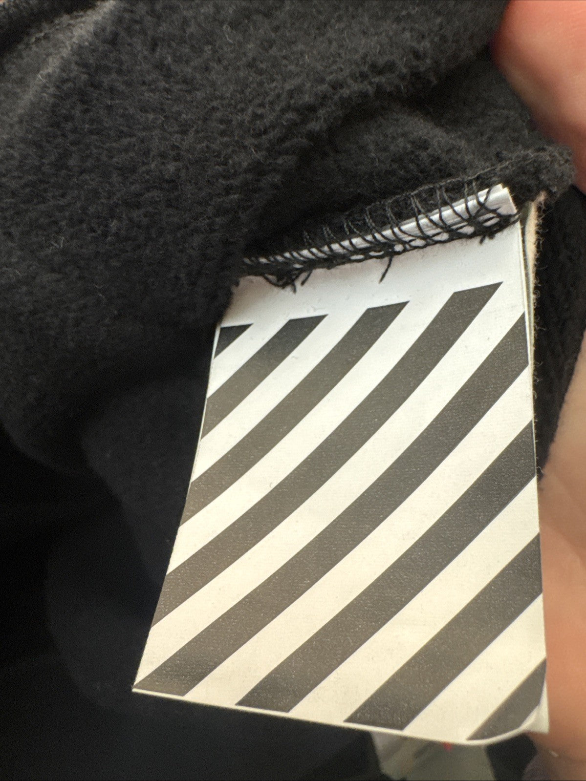 Off-White Airport Tape Zipup Hoodie Black Size Small