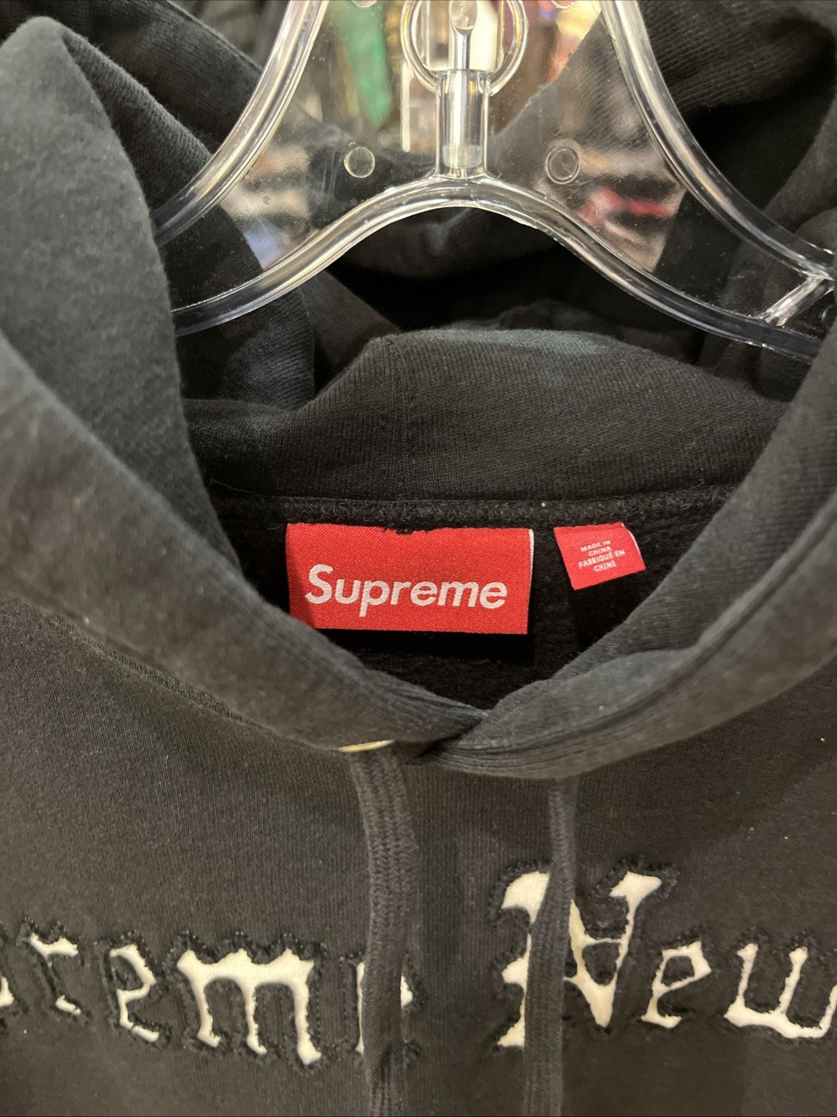 Supreme Contrast Cutout Hooded Sweatshirt SZ Medium