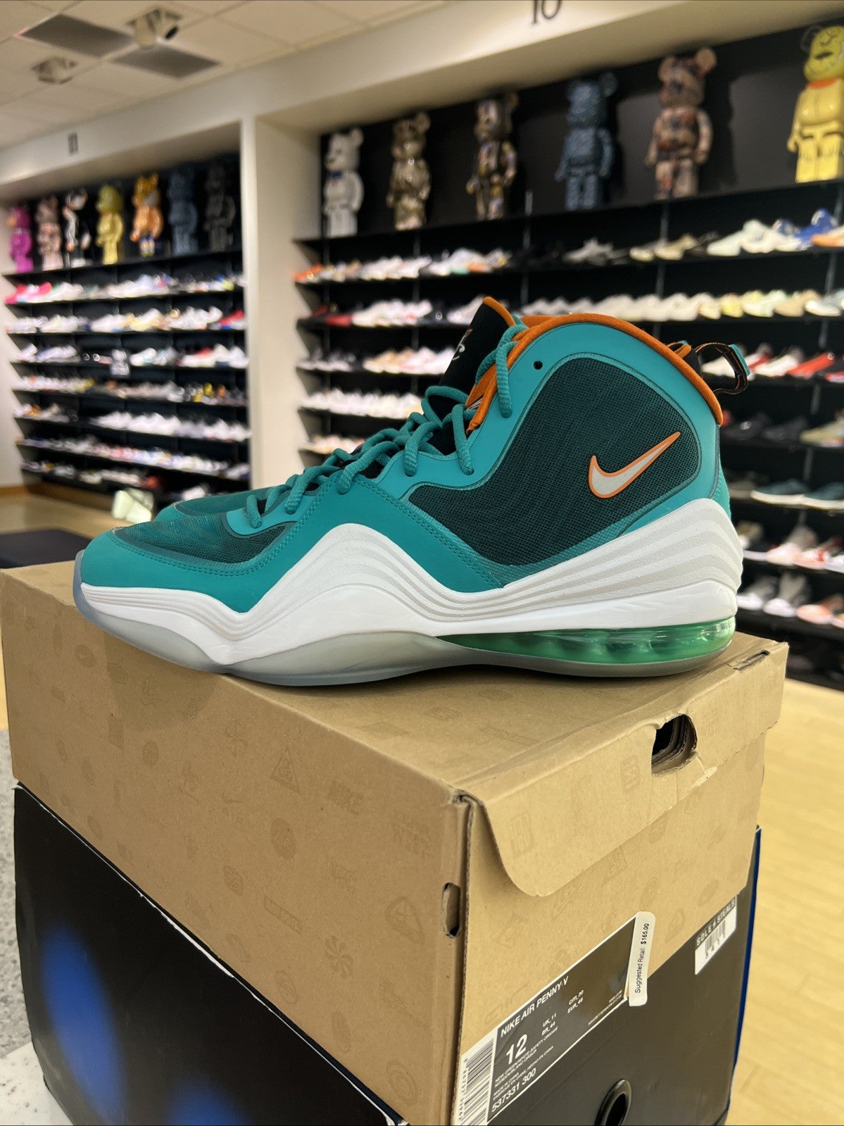 Nike Air Penny 5 Miami Dolphins Sz 12