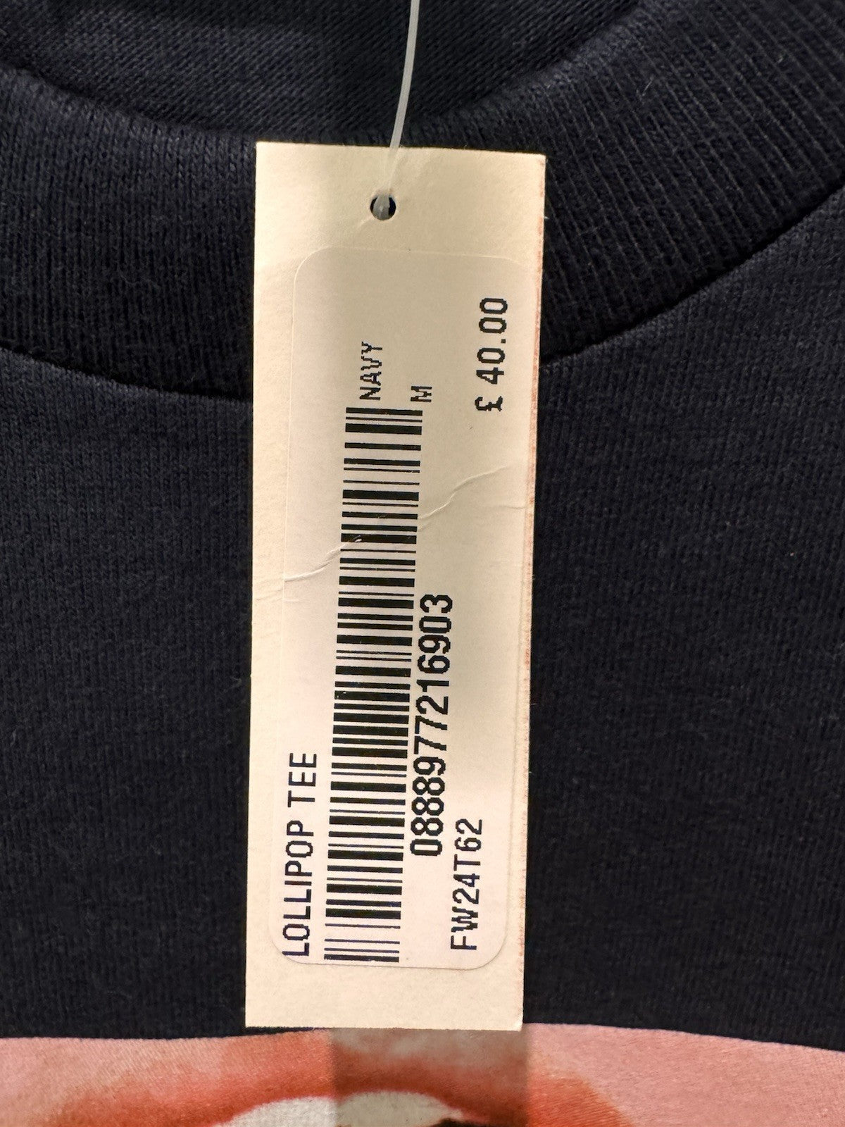 Supreme Navy Lollipop Short Sleeve Tee Size M