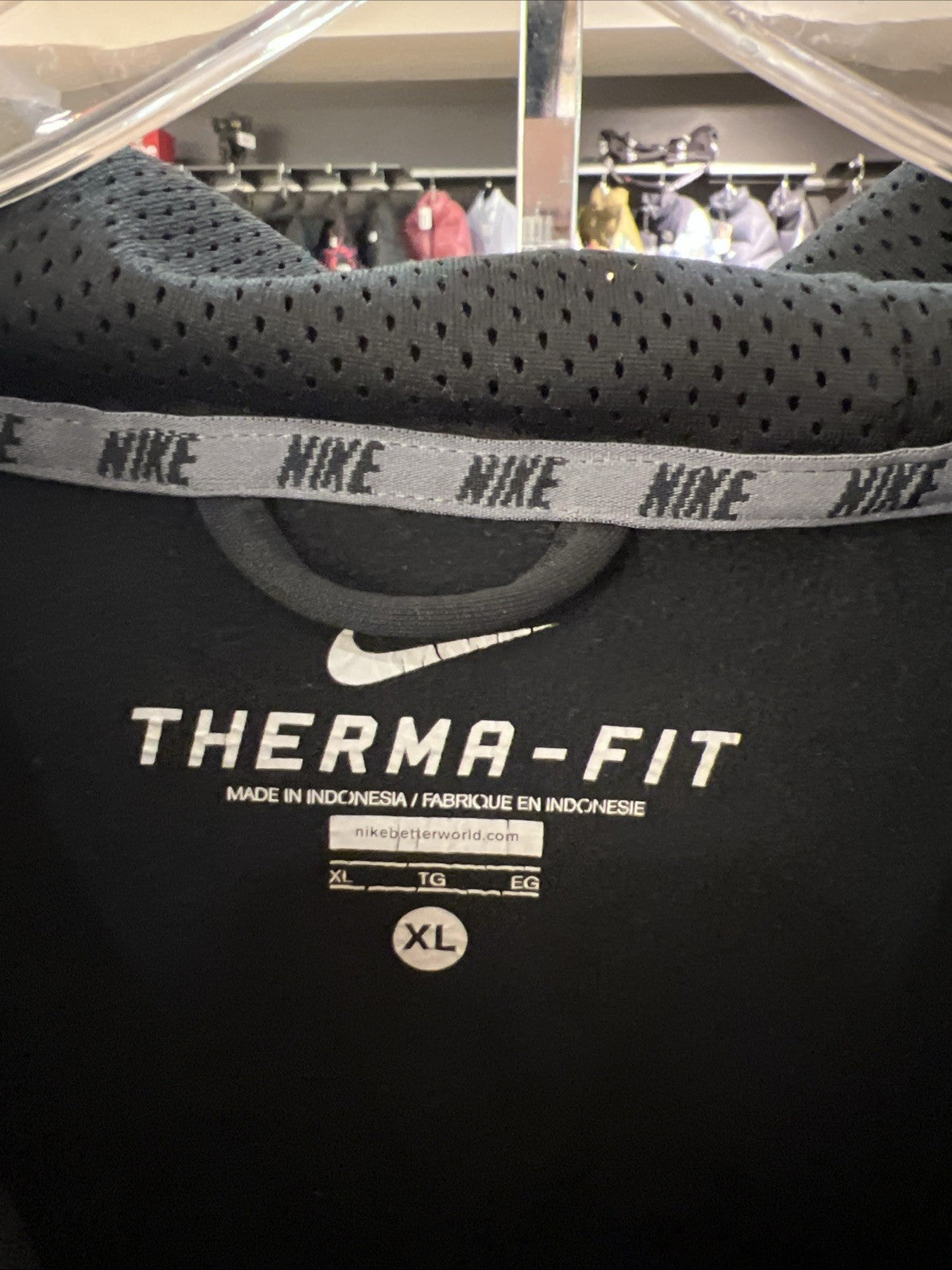 Nike Fleece Therma Fit Full Zip Up Jacket Black Sz XL USED