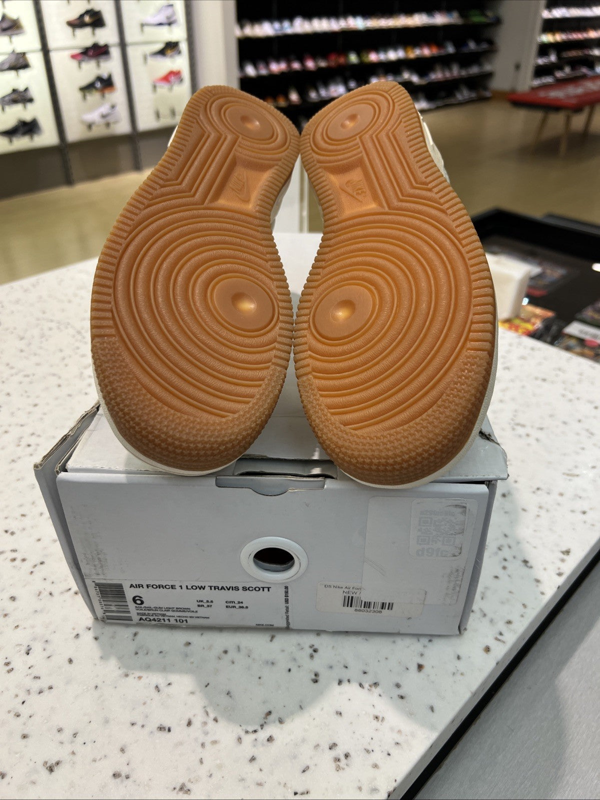 Nike Air Force 1 Low Travis Scott Sail Sz 6 DEFECT