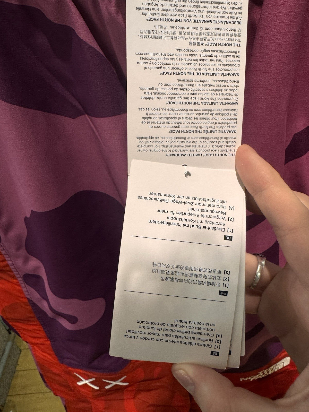 KAWS X The North Face Mountain Light Pants Pamplona Purple MTN Light Print Sz M